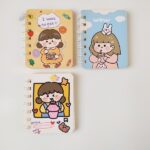 دفترچه جلد مقوایی دختر سیم دوبل3426