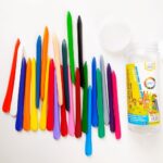 مدادشمعی سنگی لوله ای 24 رنگ