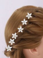 شکوفه تزئین مو سفید - Image 6